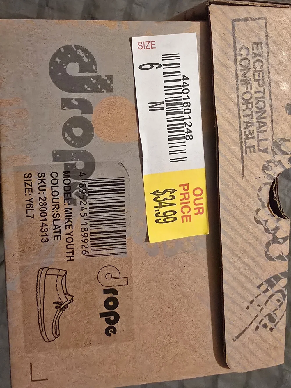 Drope Casual Youth/Women's Slip-on Style with Box